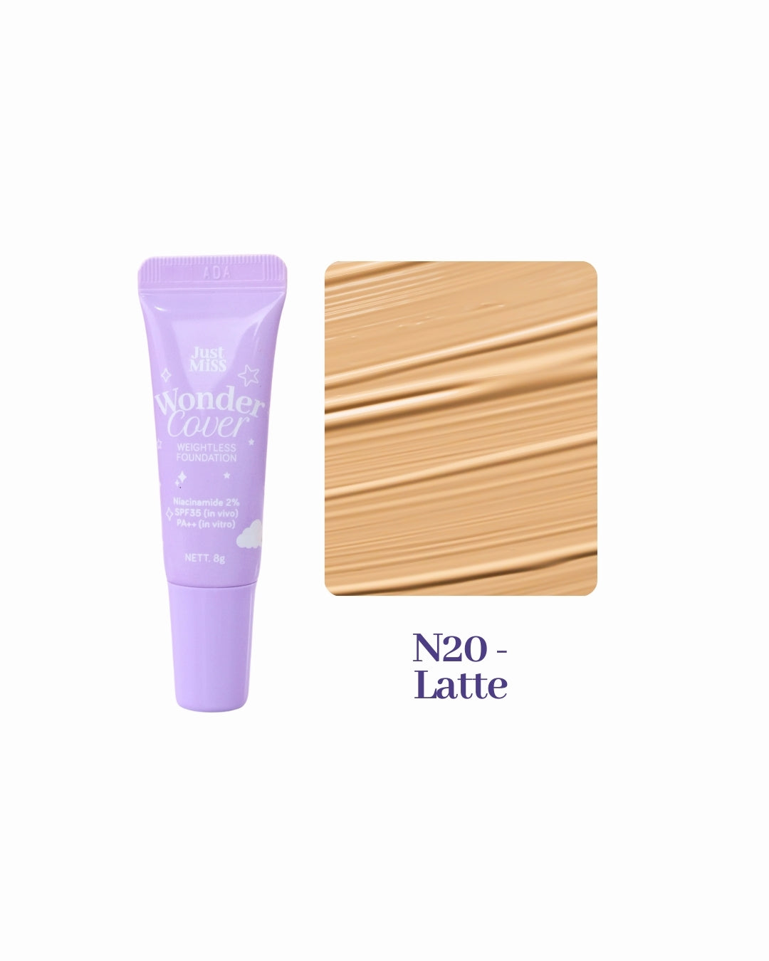 Just Miss Wonder Cover Weightless Foundation Size Mini 8gr SPF 35 PA++