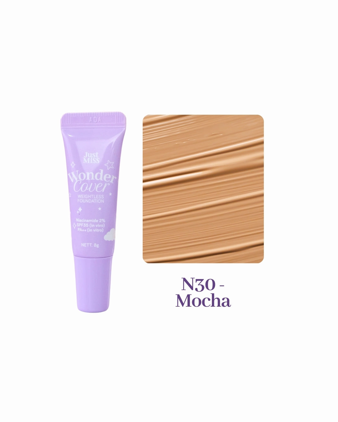 Just Miss Wonder Cover Weightless Foundation Size Mini 8gr SPF 35 PA++