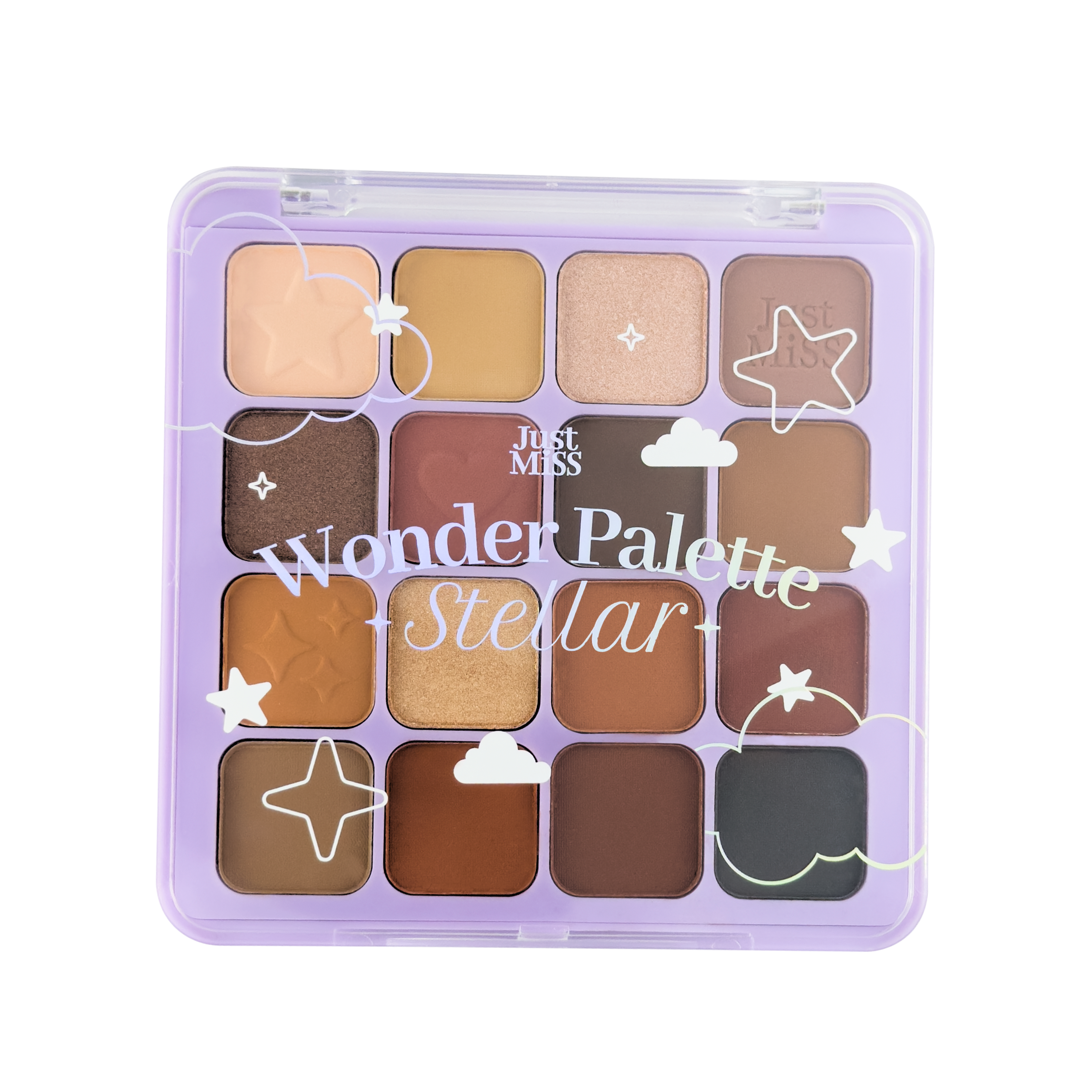 JUST MISS Wonder Palette Stellar Eye Shadow 16 Warna Shimmery Highlighter