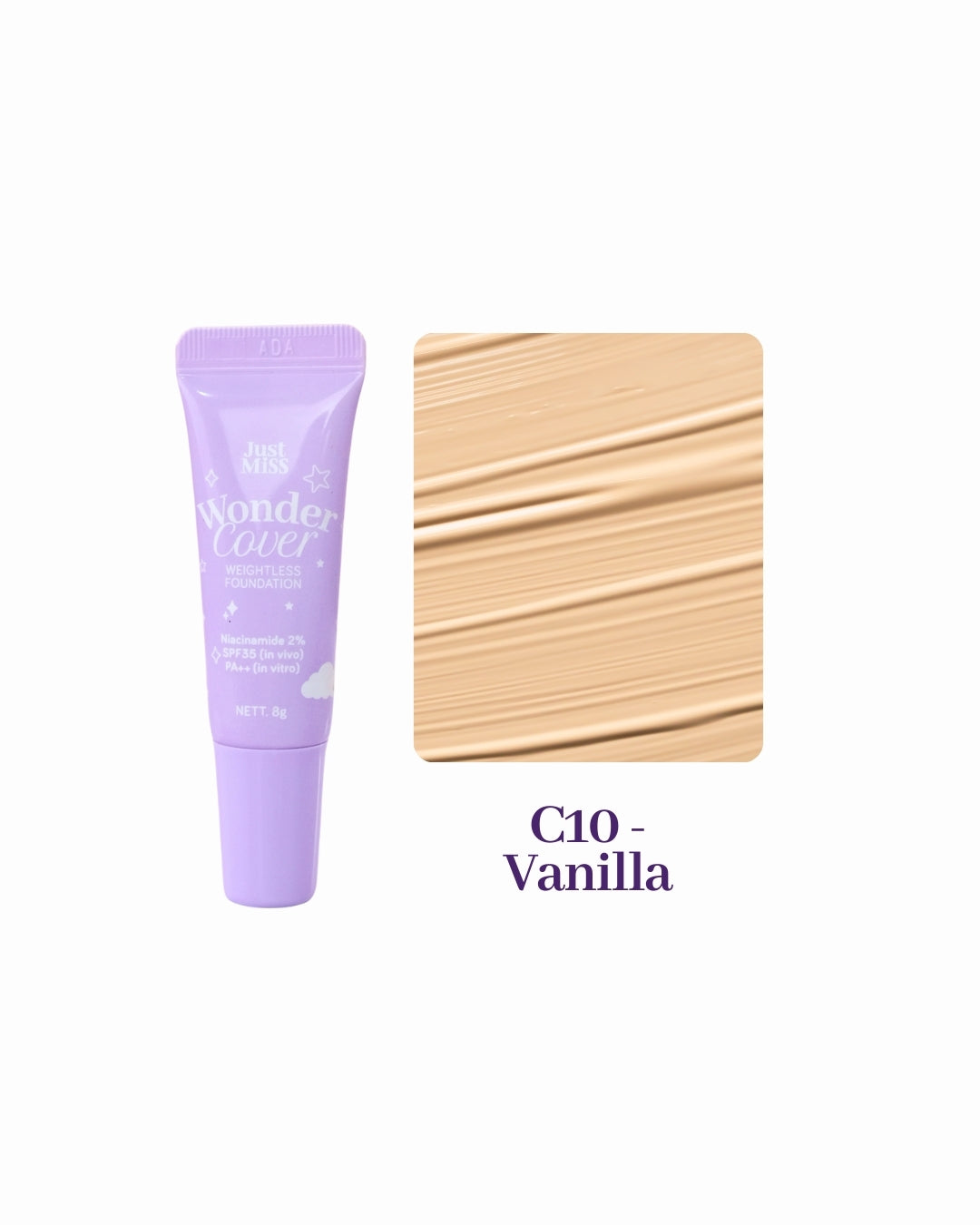 Just Miss Wonder Cover Weightless Foundation Size Mini 8gr SPF 35 PA++
